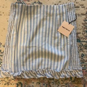 Blue and white super down skirt !!